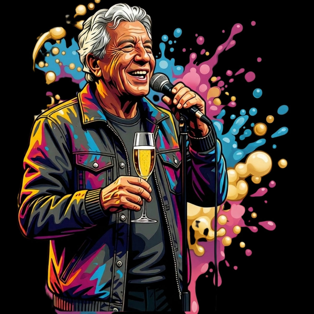 Champagne GALESPORT – T-shirt musica italiana, dettaglio grafica