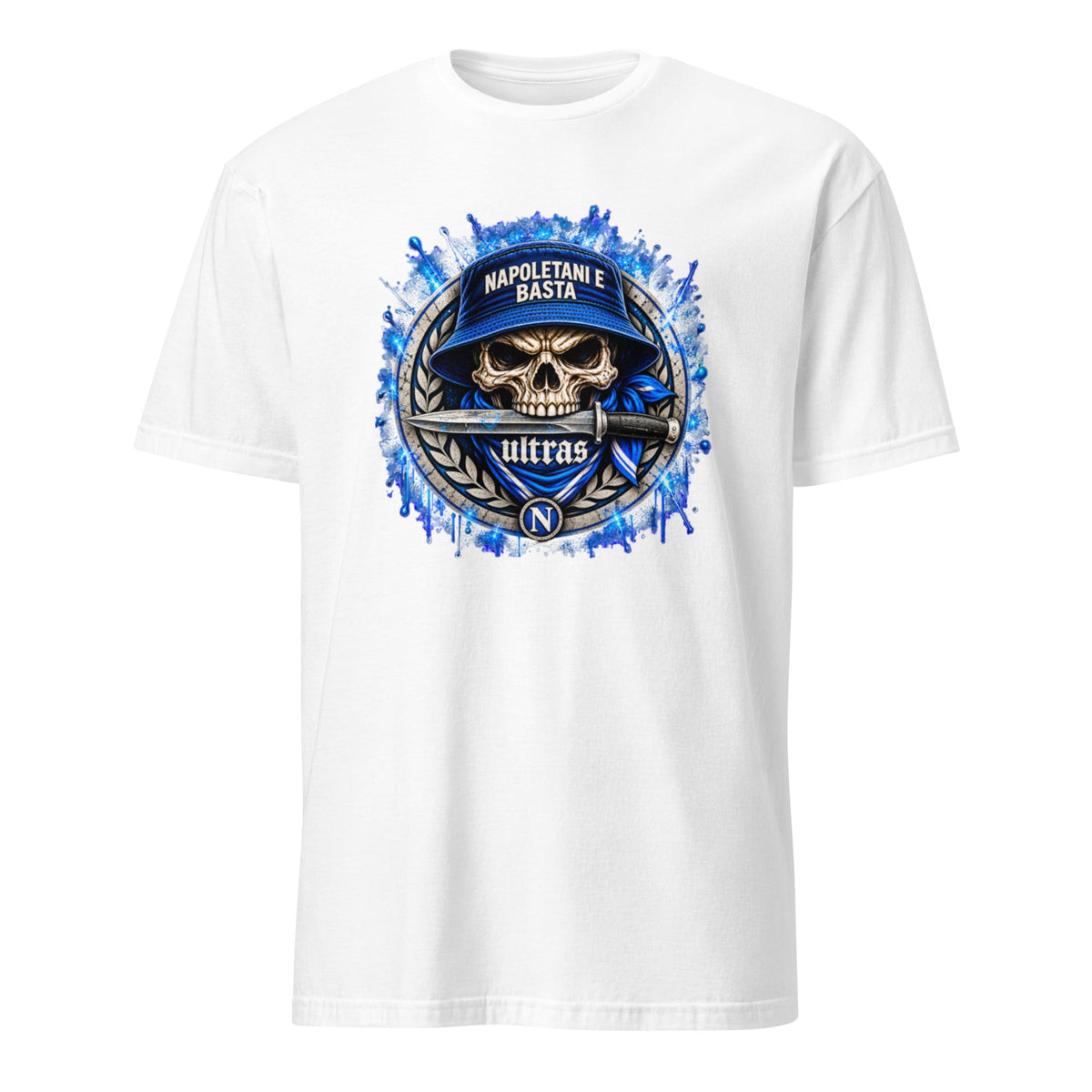 T-shirt Napoli tifosi GALESPORT Cuore Azzurro bianca