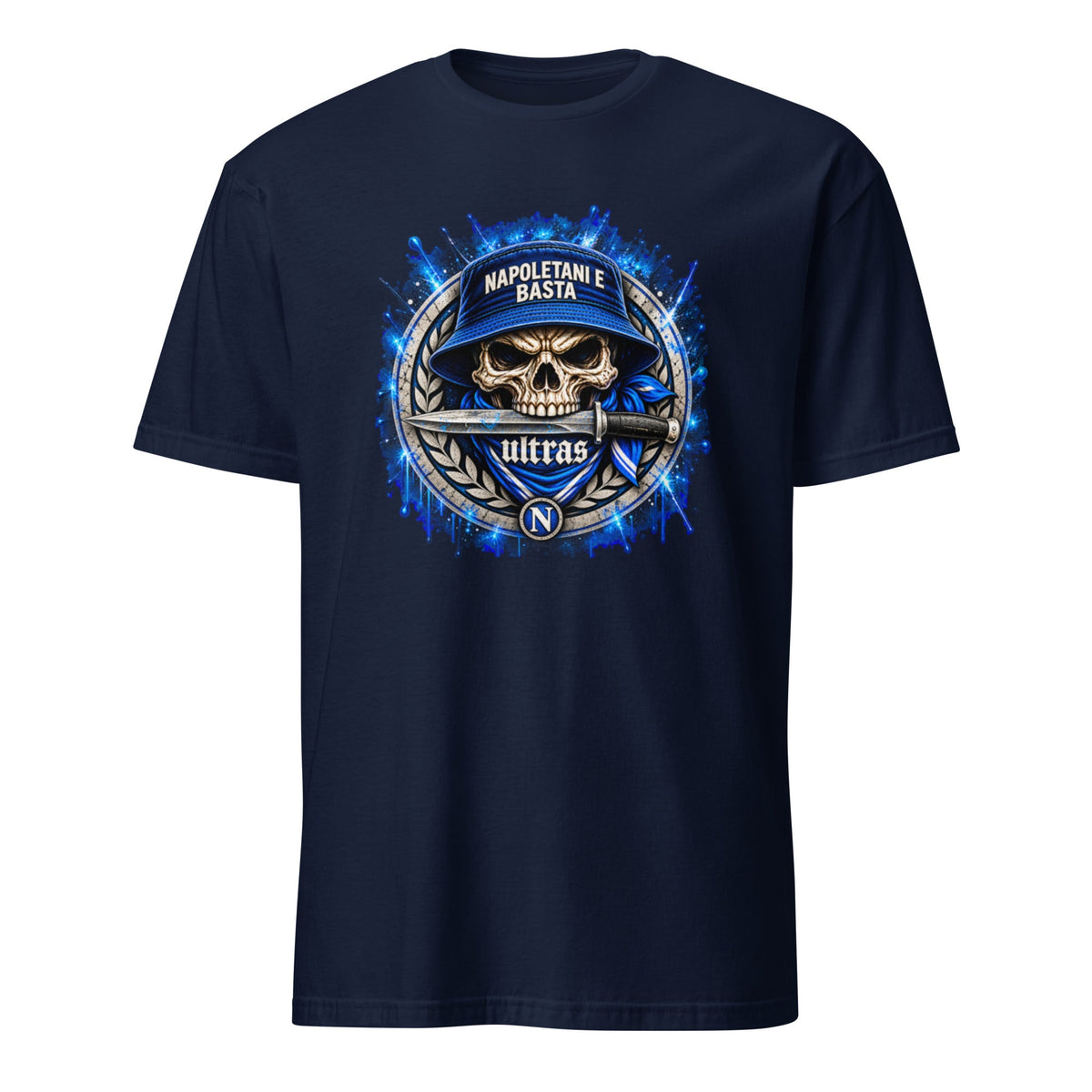 T-shirt Napoli tifosi GALESPORT Cuore Azzurro blu navy
