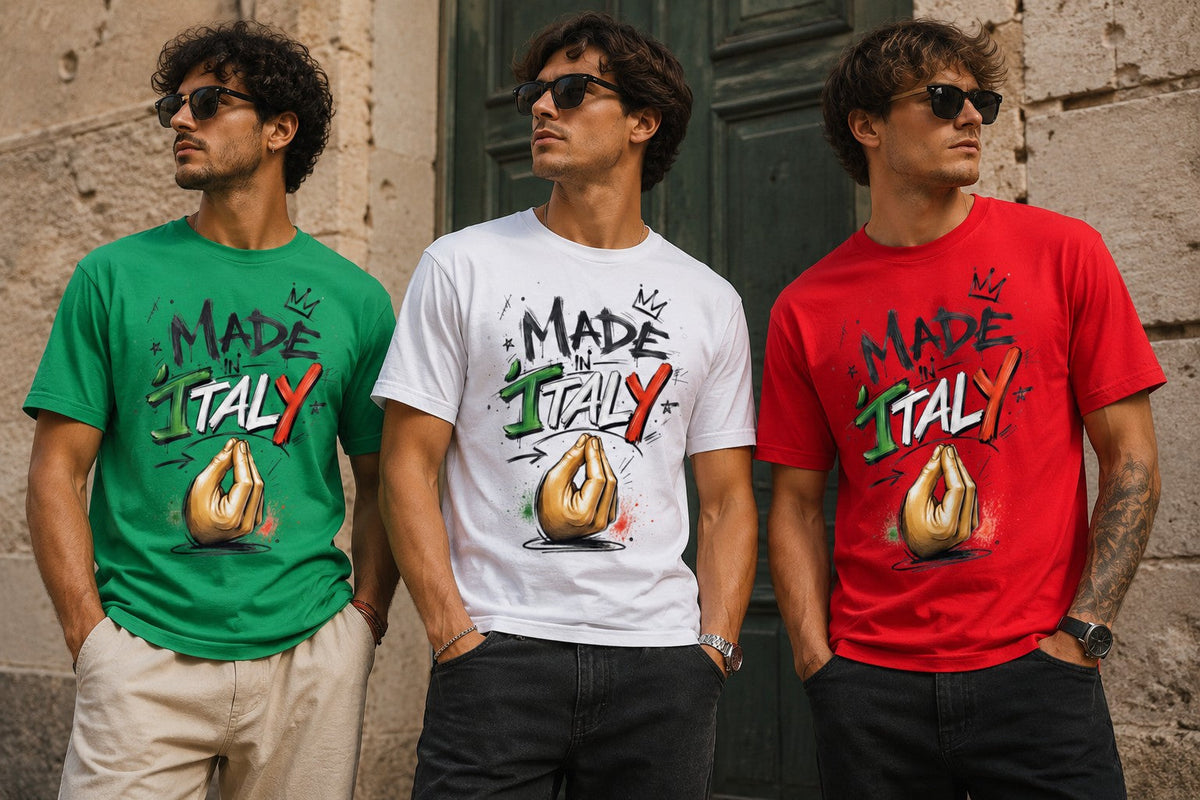 T-shirt Made in Italy GALESPORT – mockup grafica tricolore
