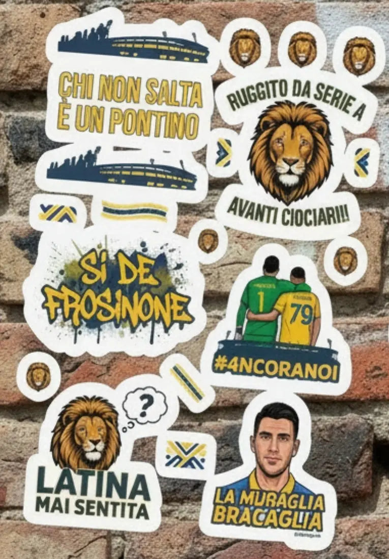 Adesivi Frosinone personalizzabili GALESPORT – Sticker Pack gialloblù