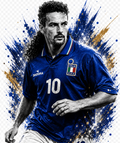 Roberto Baggio – T-shirt calcio Icone da Stadio GALESPORT