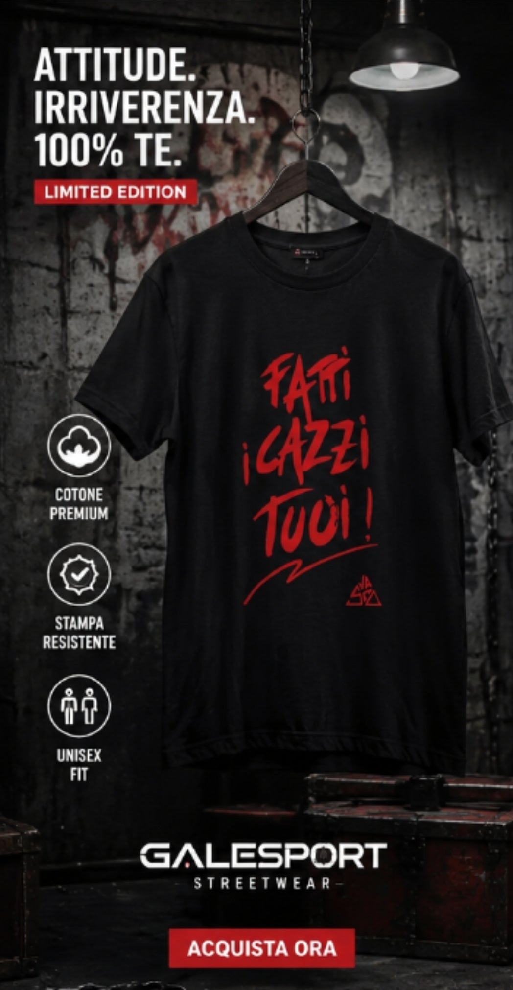 T-shirt Fatti i Cazzi Tuoi – immagine prodotto GALESPORT 2