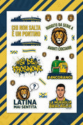 Sticker Pack Frosinone GALESPORT – adesivi gialloblù personalizzabili