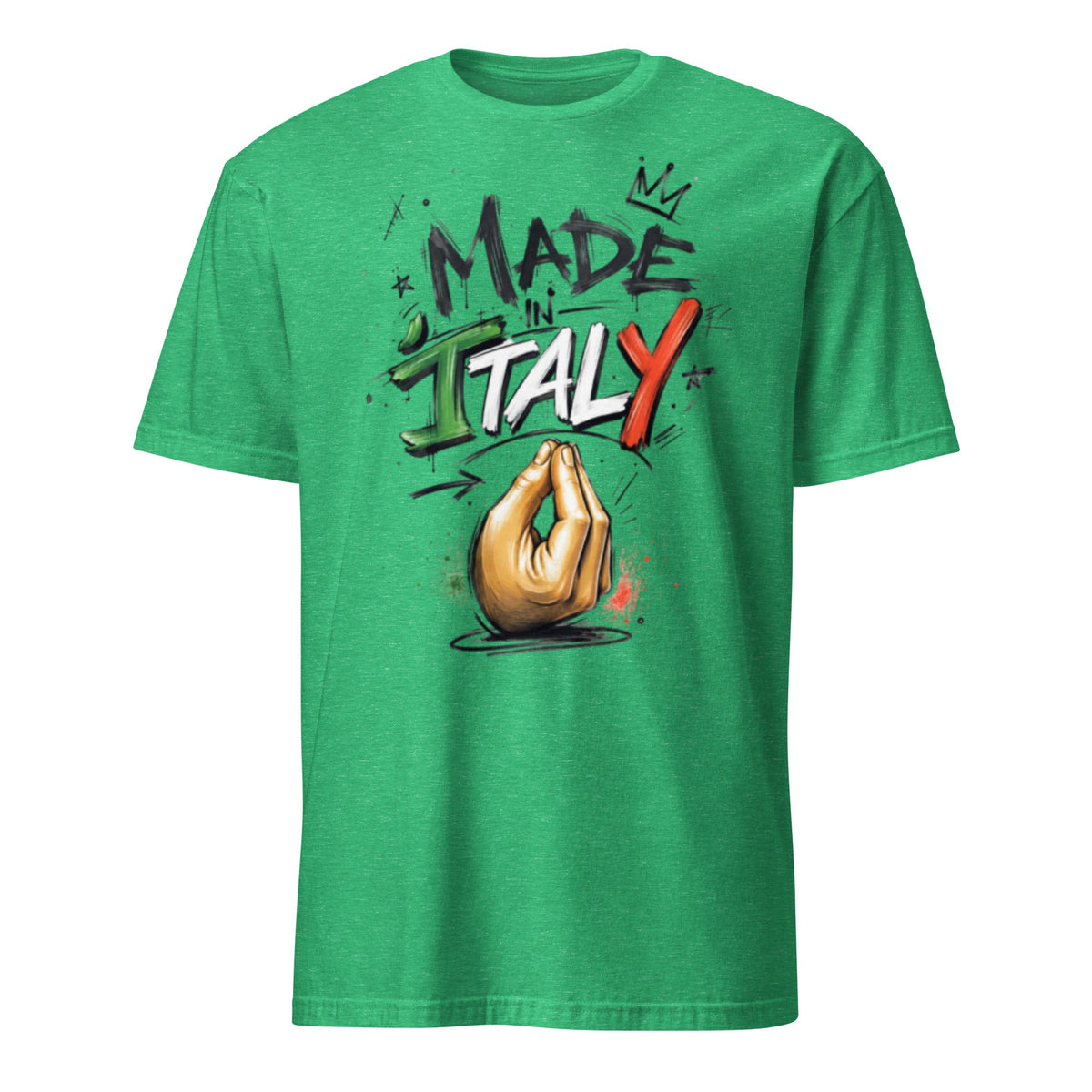 T-shirt Made in Italy GALESPORT verde Irish Heather – vista frontale