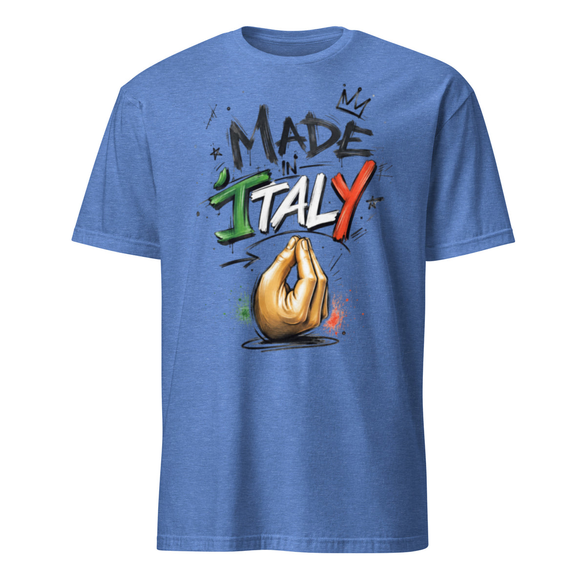 T-shirt Made in Italy GALESPORT blu Royal Heather – vista frontale