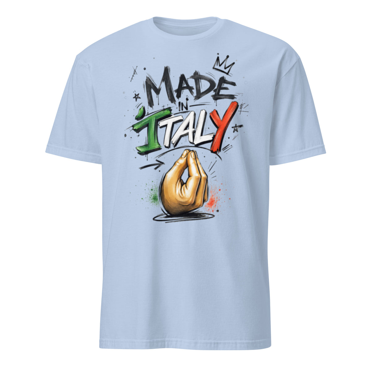 T-shirt Made in Italy GALESPORT azzurro chiaro – vista frontale