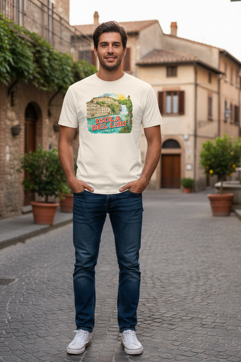 T-shirt Isola del Liri coordinate e cascata – identità ciociara GALESPORT