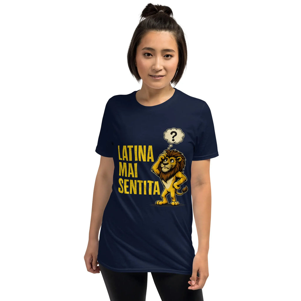 T-shirt Latina Mai Sentita GALESPORT – grafica ironica gialloblù Frosinone