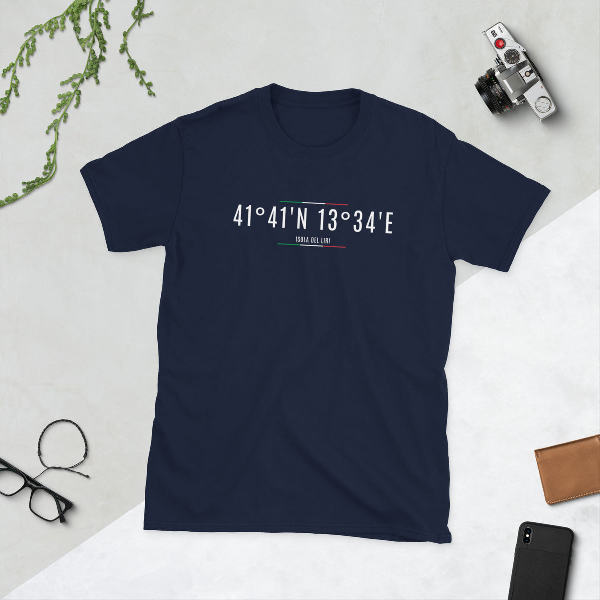La Tua Città – T-shirt personalizzata con coordinate GALESPORT, mockup prodotto