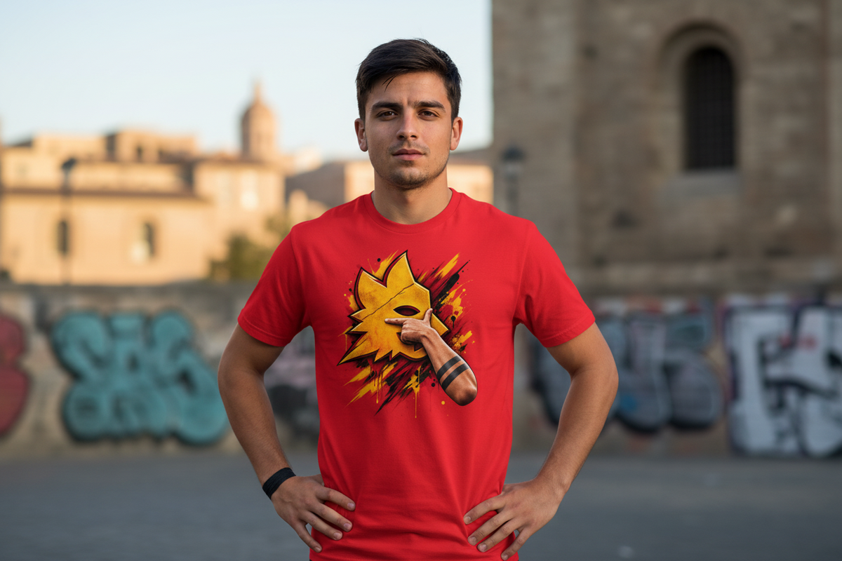 T-shirt Roma Lupa e Dybala Mask rossa – dettaglio prodotto GALESPORT