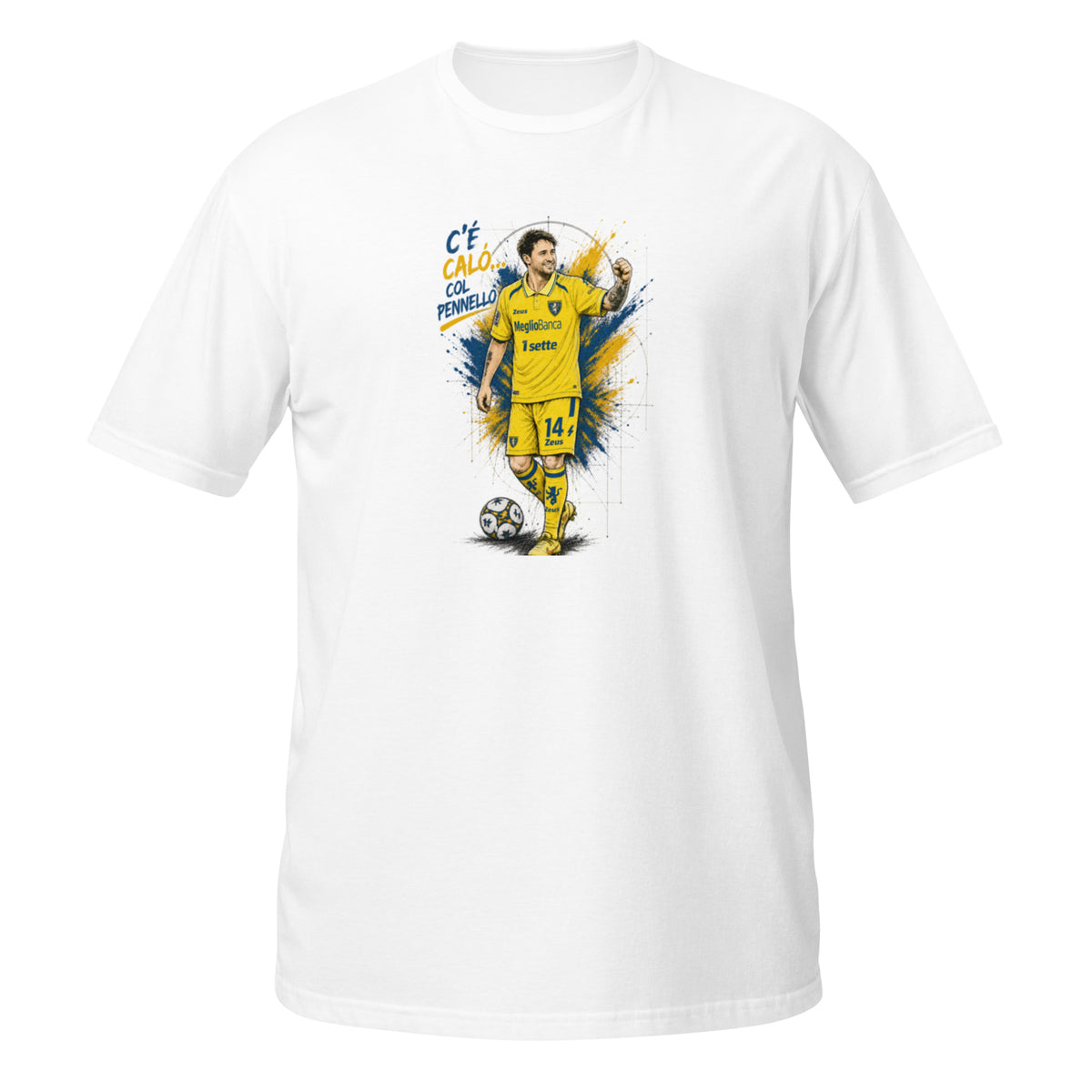 Calò col Pennello – T-shirt Frosinone GALESPORT, grafica gialloblù