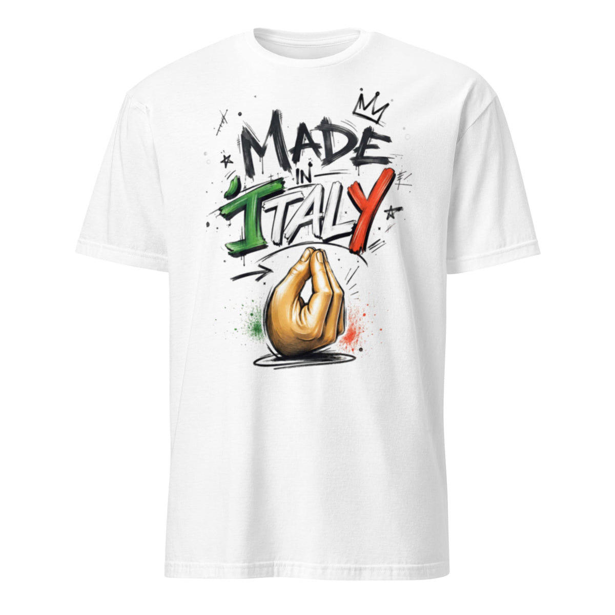 T-shirt Made in Italy GALESPORT bianca – vista frontale