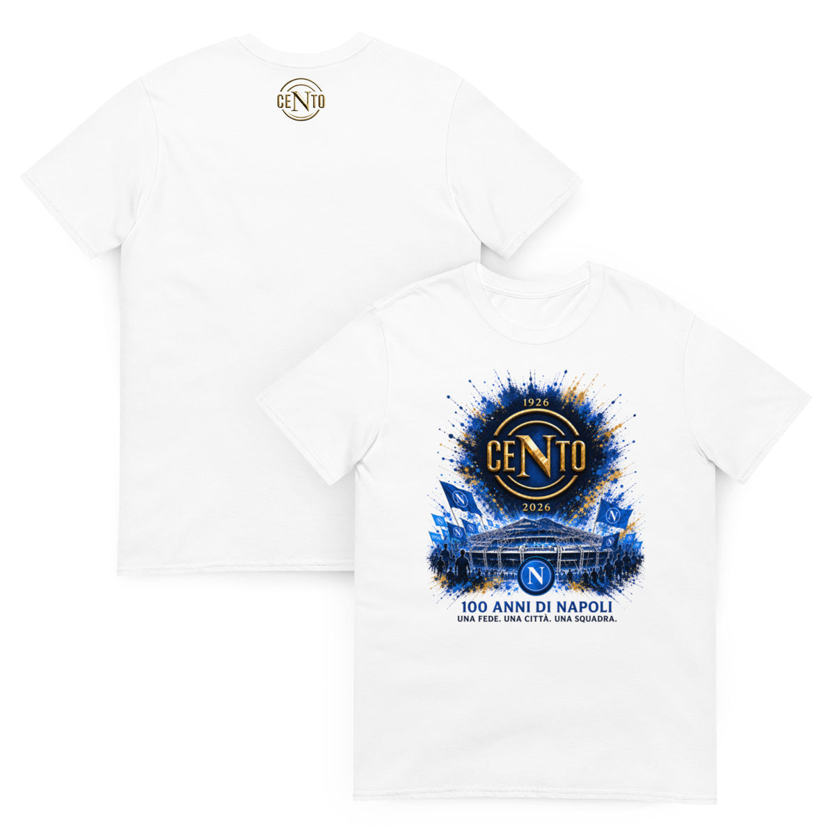 Napoli 100 – T-shirt azzurra Centenario GALESPORT