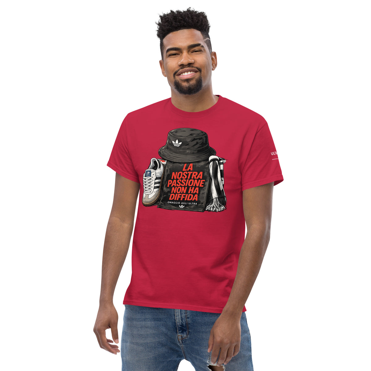 T-shirt Ultras La Nostra Passione Non Ha Diffida GALESPORT – rosso cardinal, vista frontale