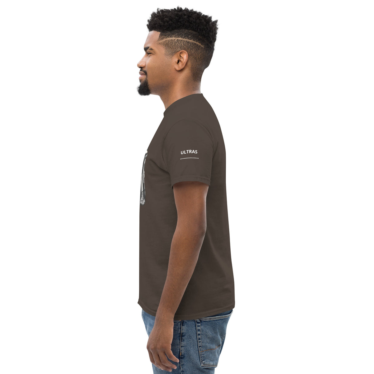 T-shirt Ultras La Nostra Passione Non Ha Diffida GALESPORT – marrone scuro, vista laterale sinistra