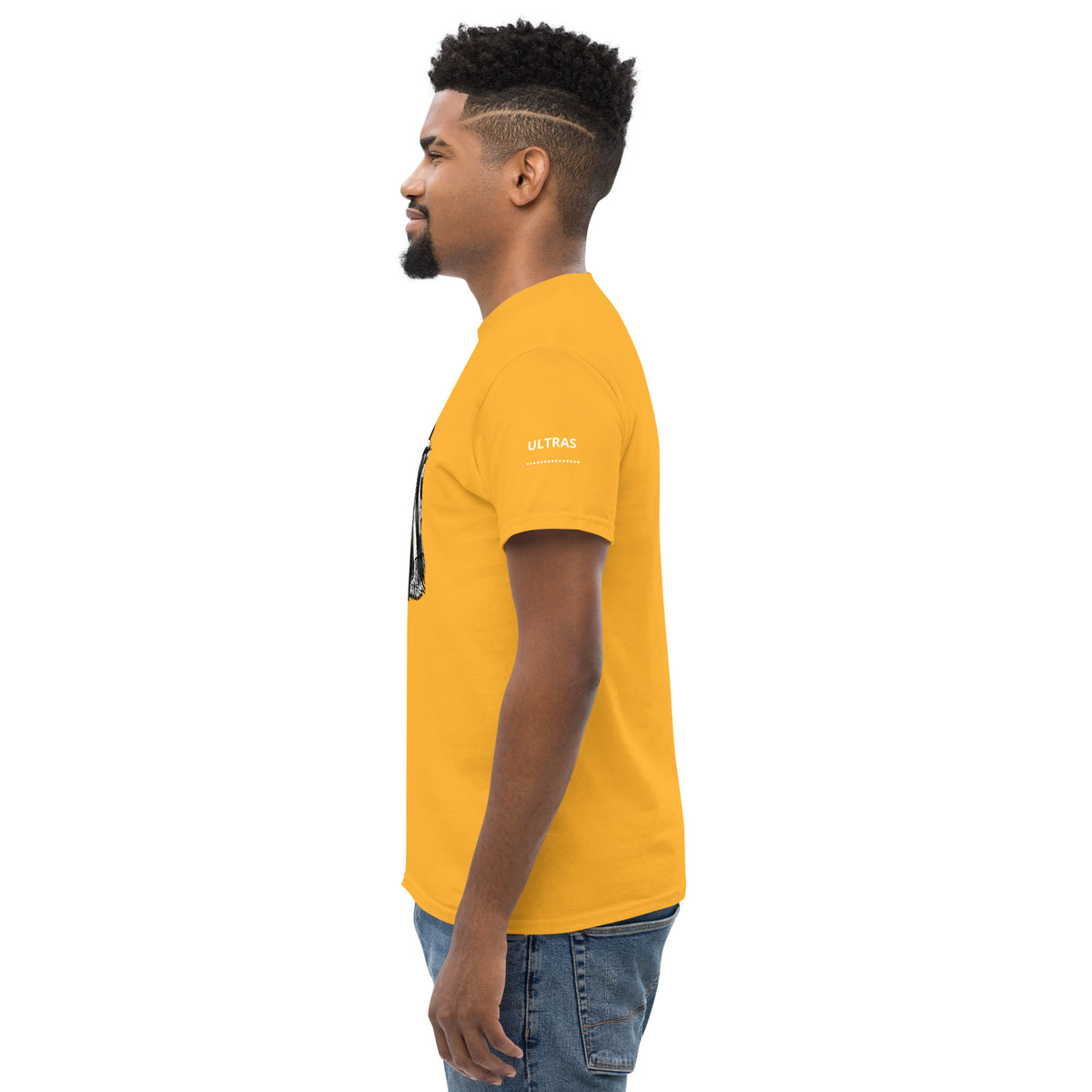 T-shirt Ultras La Nostra Passione Non Ha Diffida GALESPORT – oro, vista laterale sinistra