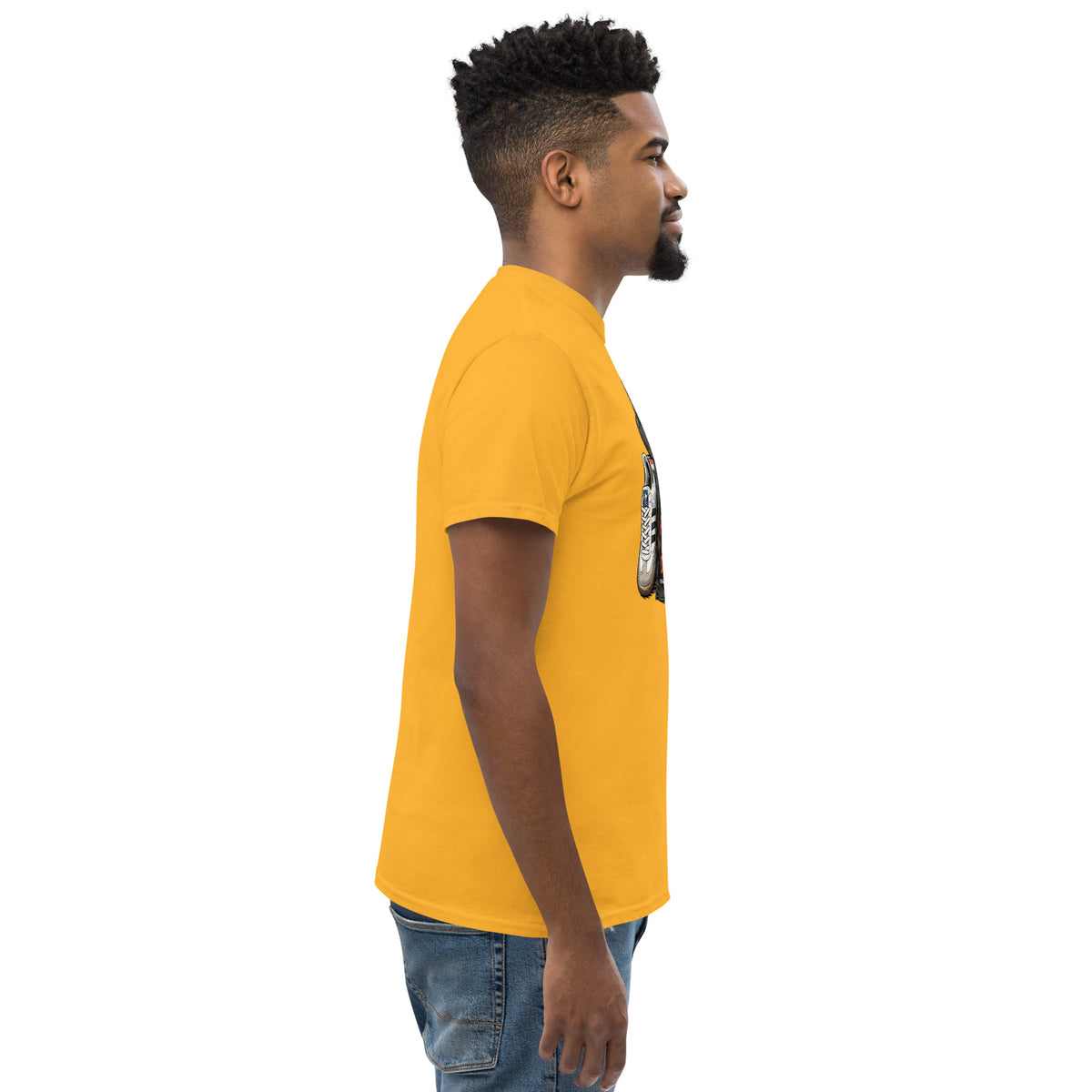 T-shirt Ultras La Nostra Passione Non Ha Diffida GALESPORT – oro, vista laterale destra