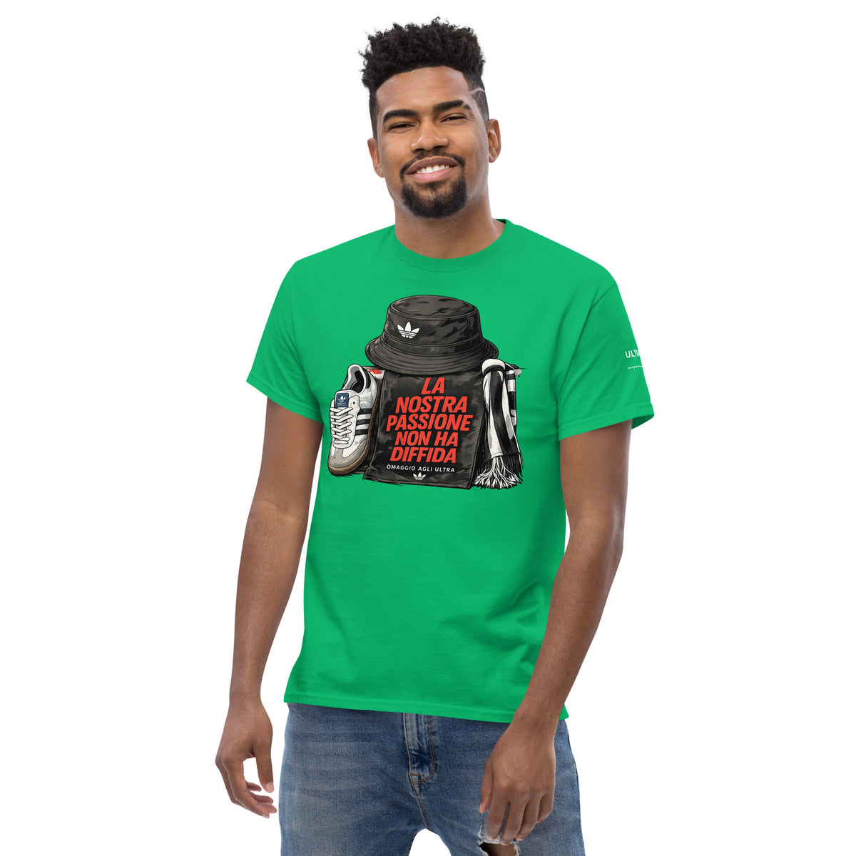 T-shirt Ultras La Nostra Passione Non Ha Diffida GALESPORT – verde irlandese, vista frontale