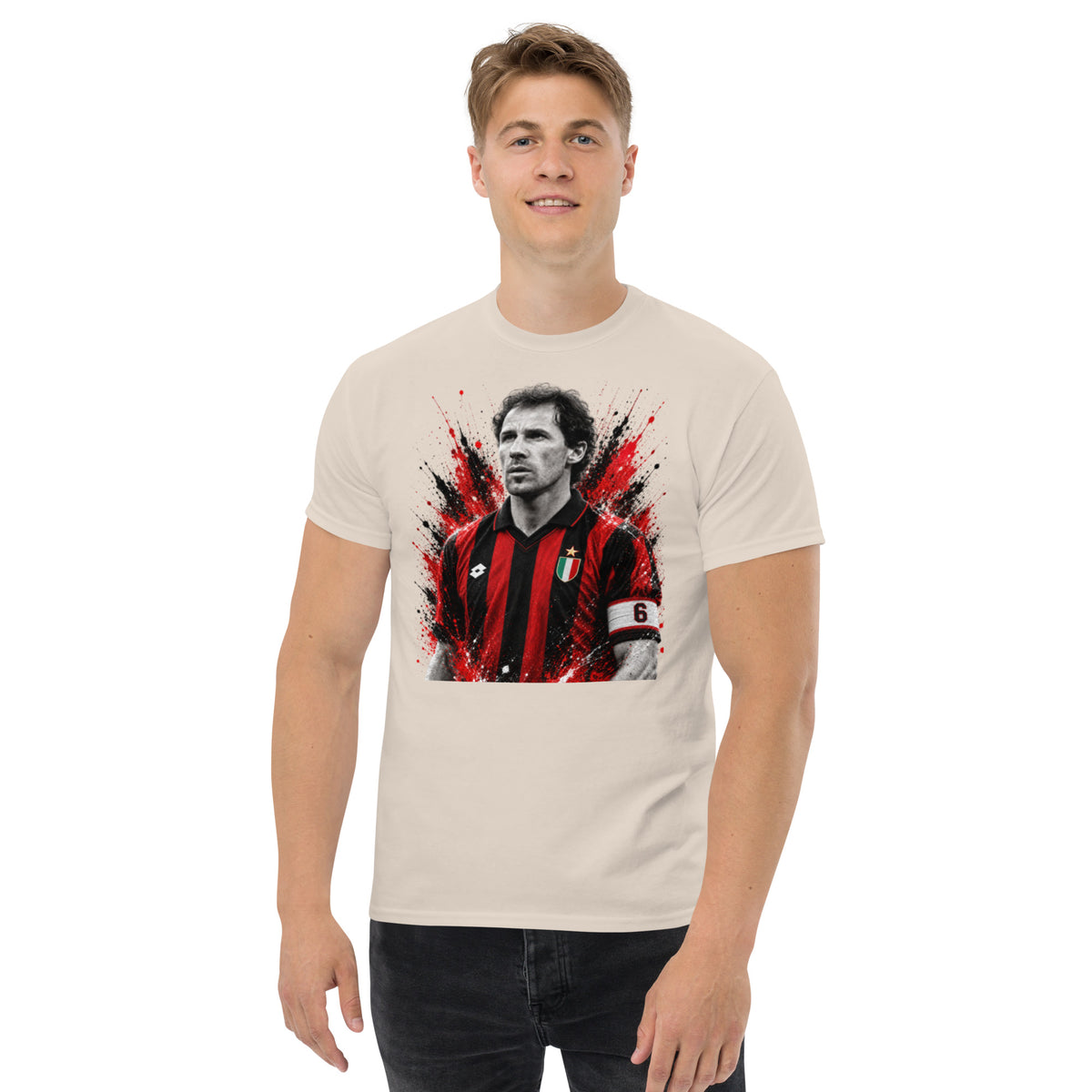 T-shirt Franco Baresi GALESPORT color naturale – vista frontale