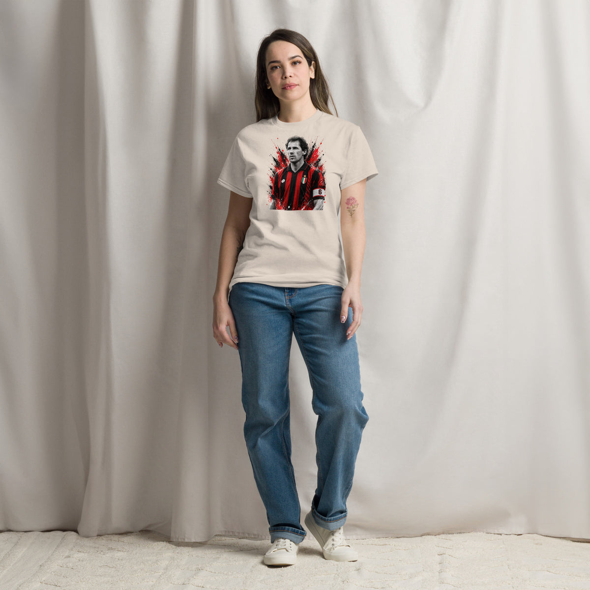 T-shirt Franco Baresi GALESPORT color naturale – vista frontale