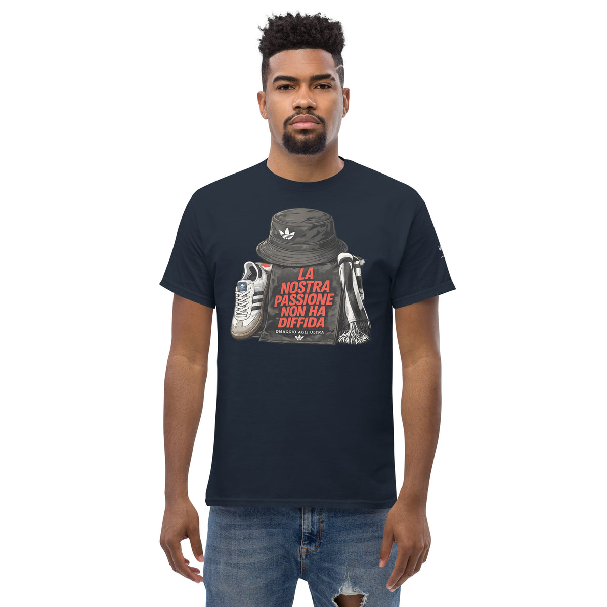 T-shirt Ultras La Nostra Passione Non Ha Diffida GALESPORT – blu navy, vista frontale
