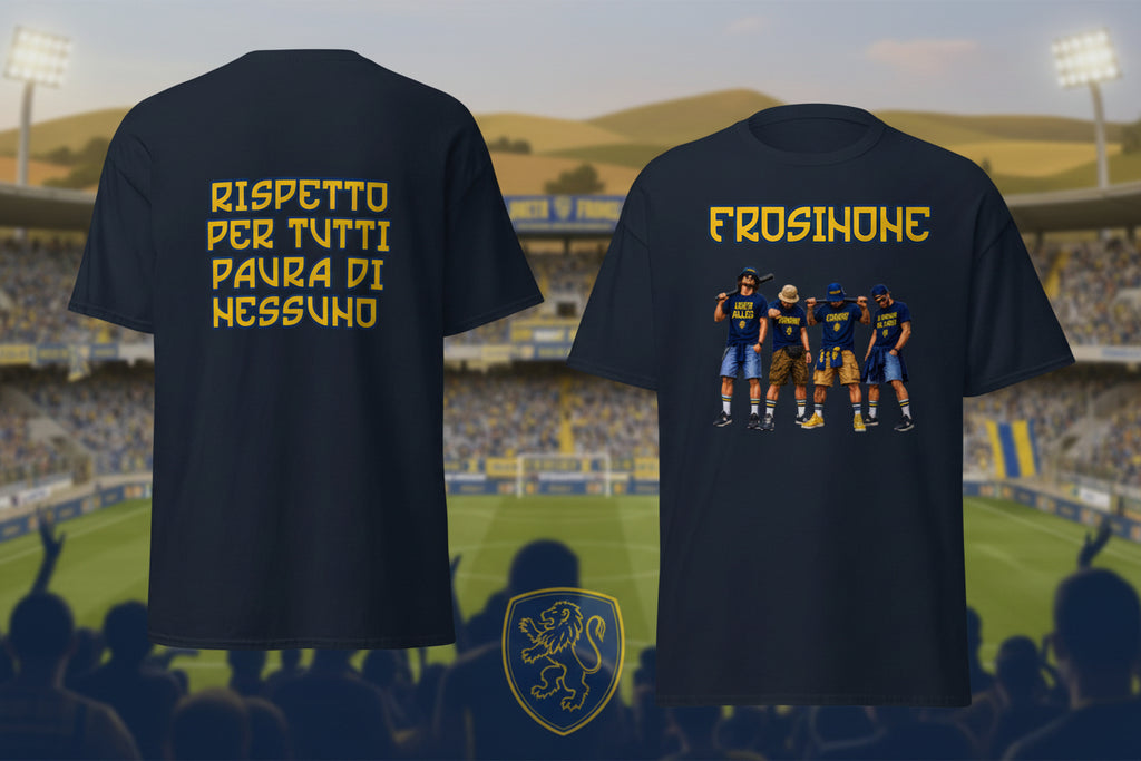 T-shirt Frosinone Rispetto per tutti paura di nessuno GALESPORT fronte e retro