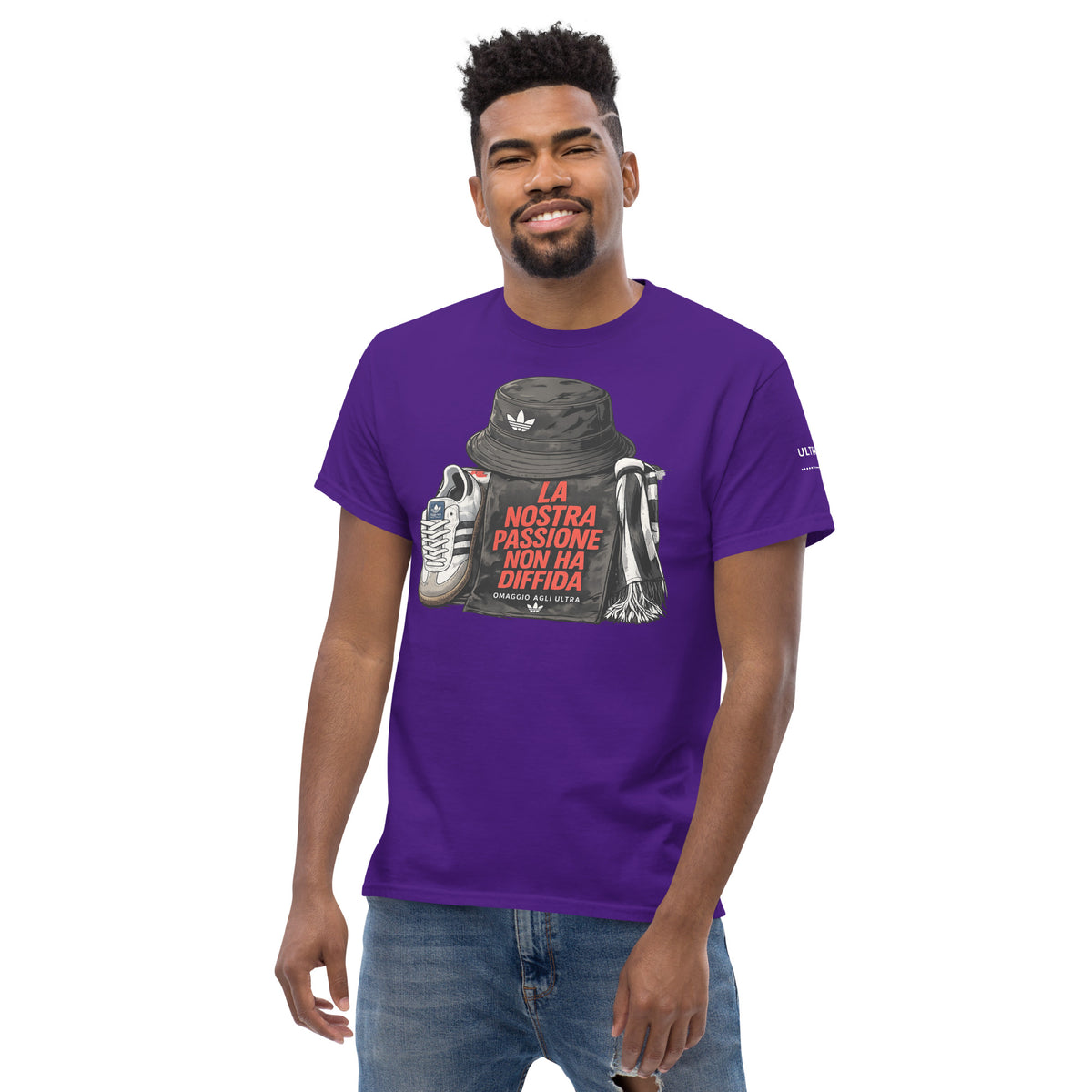 T-shirt Ultras La Nostra Passione Non Ha Diffida GALESPORT – viola, vista frontale