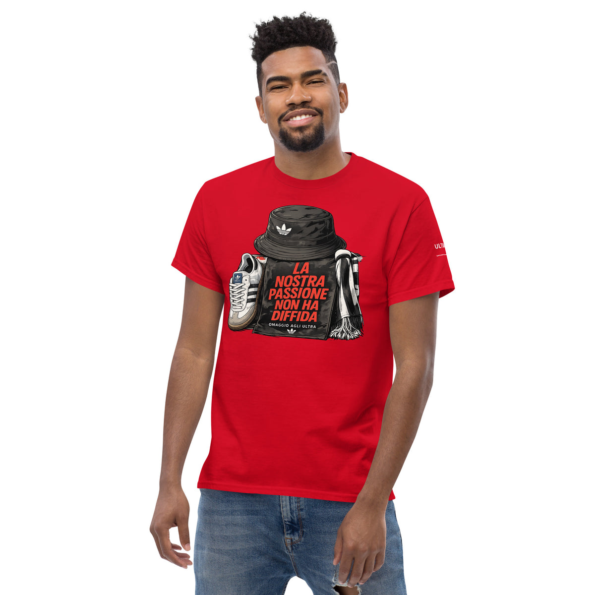 T-shirt Ultras La Nostra Passione Non Ha Diffida GALESPORT – rossa, vista frontale