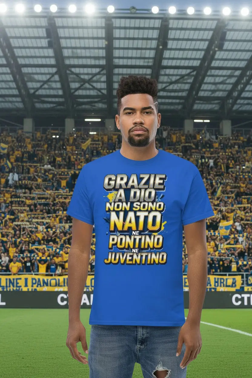 T-shirt ironica Frosinone Grazie a Dio – streetwear GALESPORT