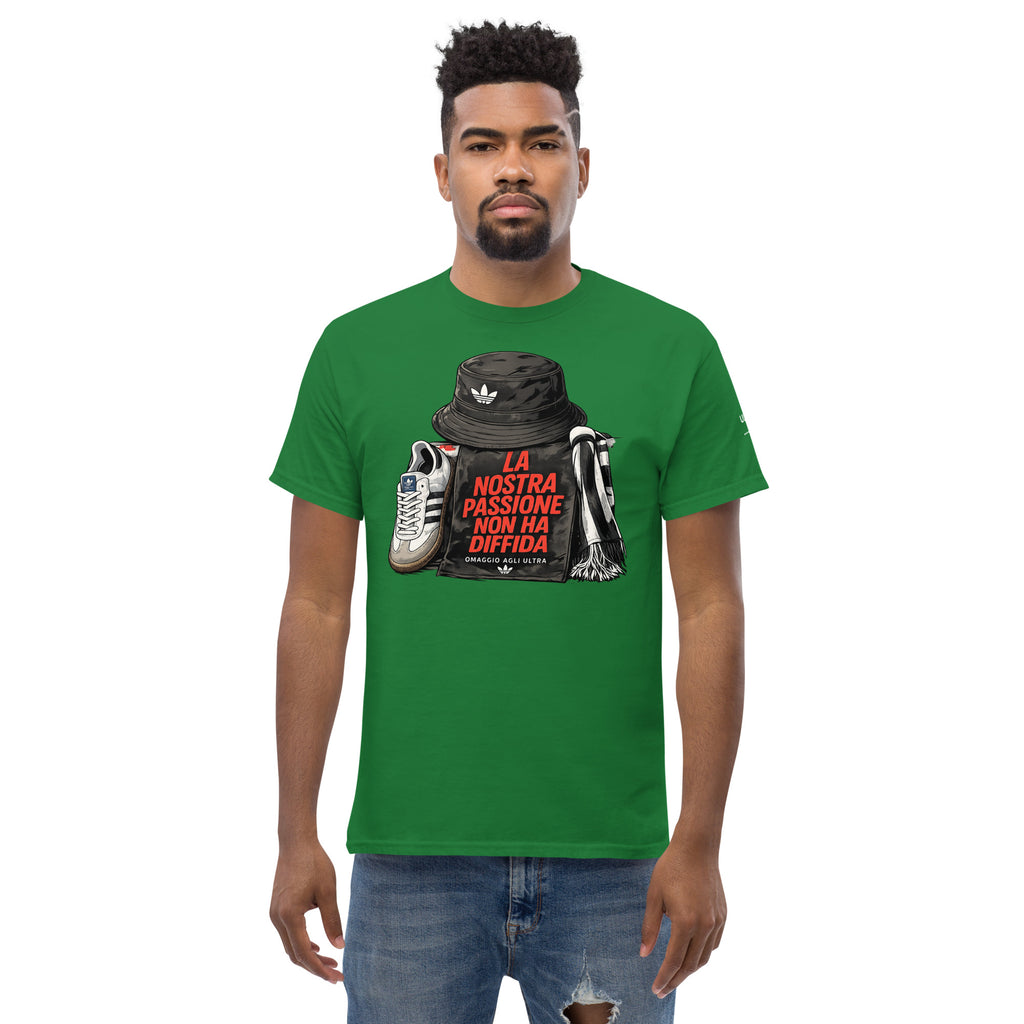 T-shirt Ultras La Nostra Passione Non Ha Diffida GALESPORT – verde turf, vista frontale