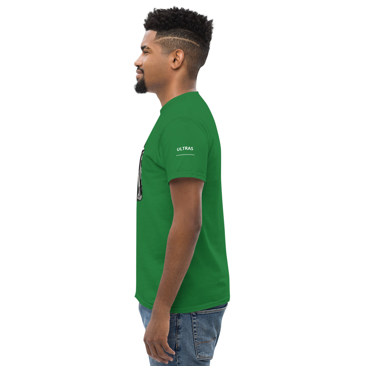 T-shirt Ultras La Nostra Passione Non Ha Diffida GALESPORT – verde turf, vista laterale sinistra