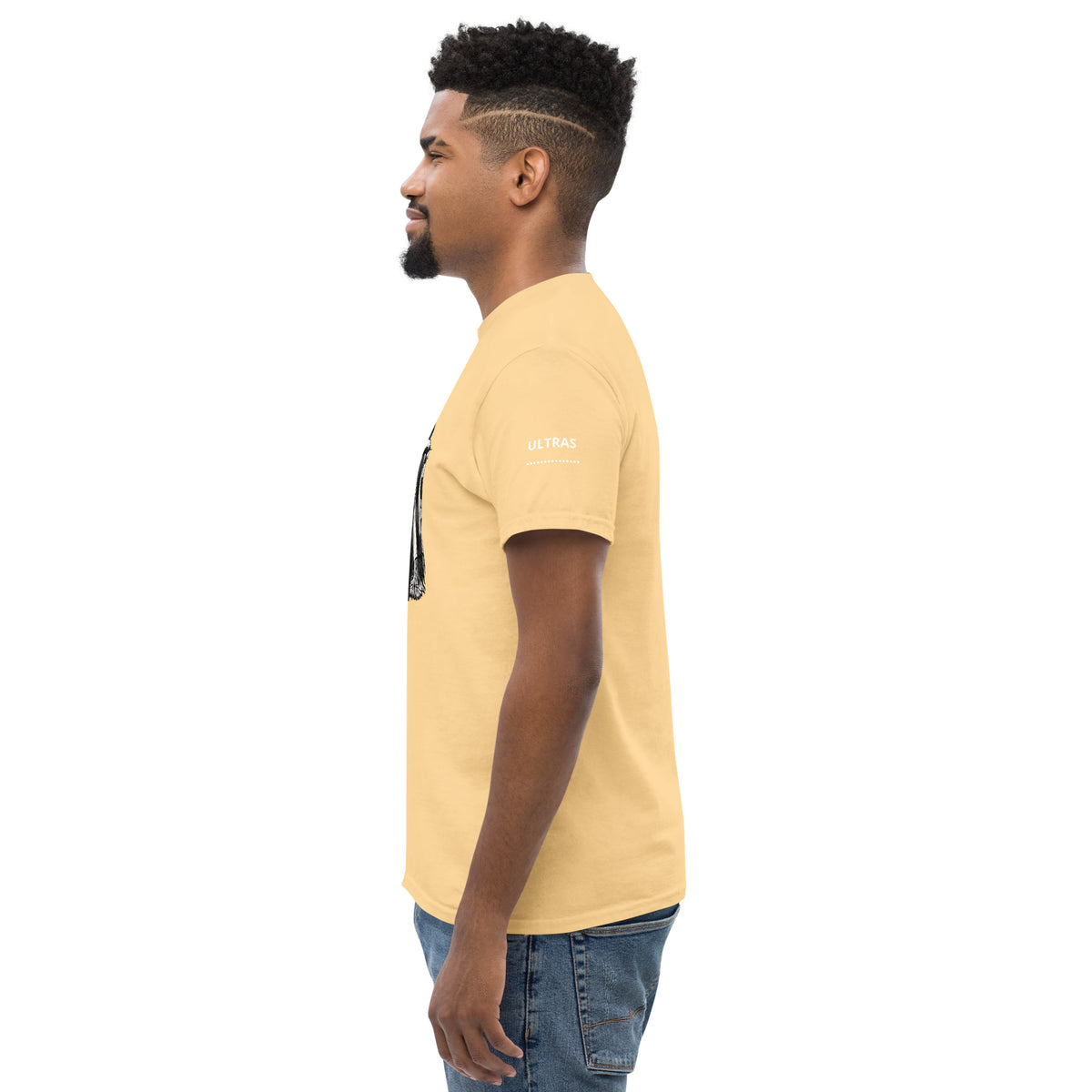 T-shirt Ultras La Nostra Passione Non Ha Diffida GALESPORT – giallo chiaro, vista laterale sinistra