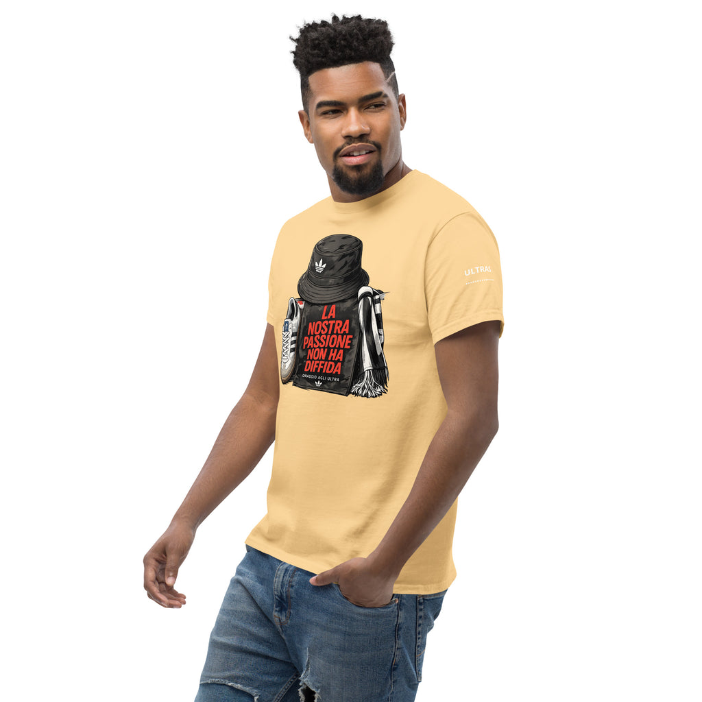 T-shirt Ultras La Nostra Passione Non Ha Diffida GALESPORT – giallo chiaro, vista tre quarti sinistra