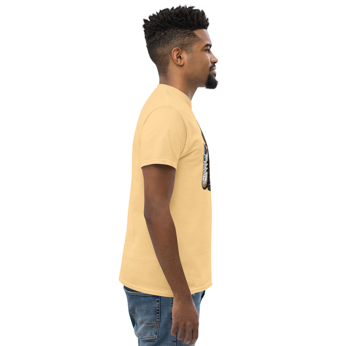 T-shirt Ultras La Nostra Passione Non Ha Diffida GALESPORT – giallo chiaro, vista laterale destra