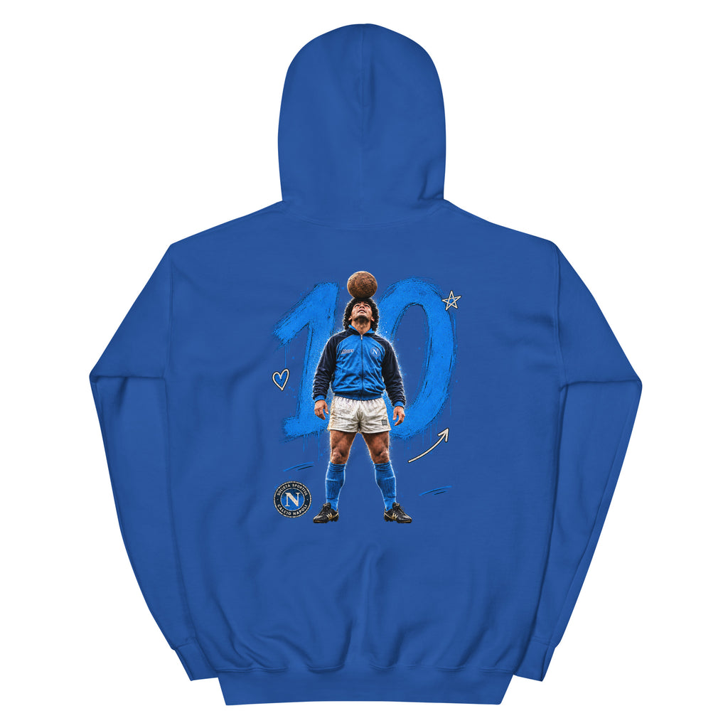 Napoli 100 Maradona – felpa blu royal retro | GALESPORT