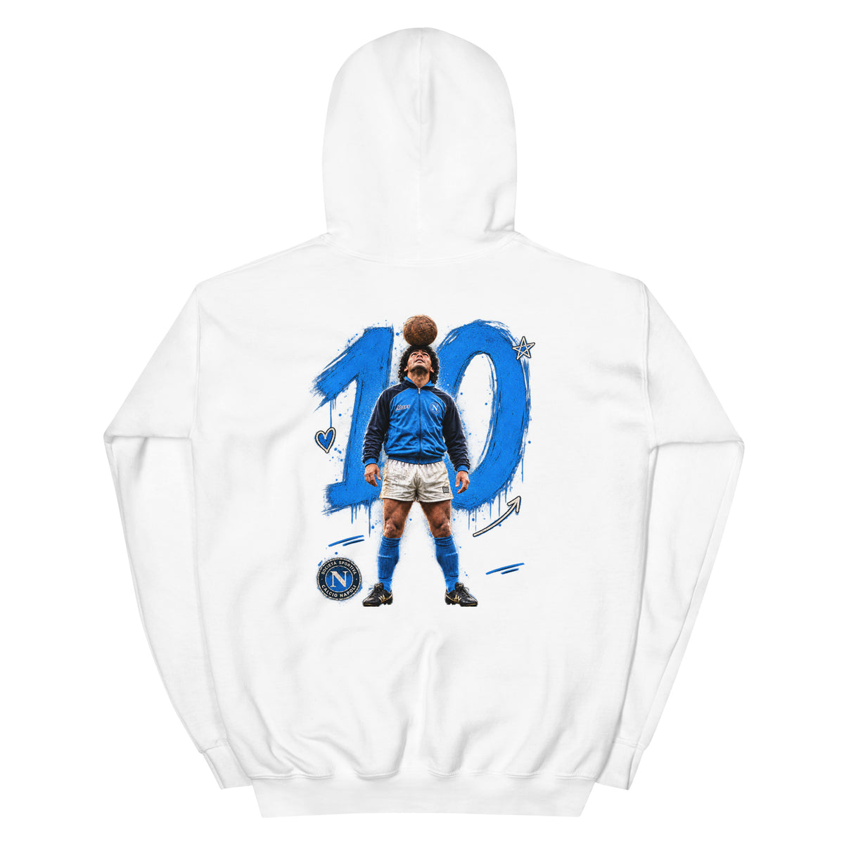 Napoli 100 Maradona – felpa bianca retro | GALESPORT