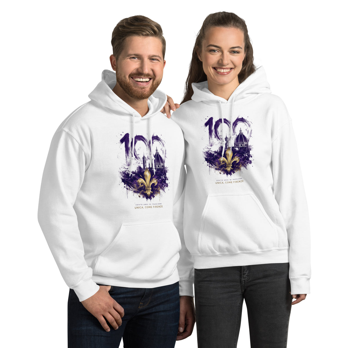 Felpa Firenze 100 Centenario viola 1926–2026 GALESPORT – dettaglio prodotto