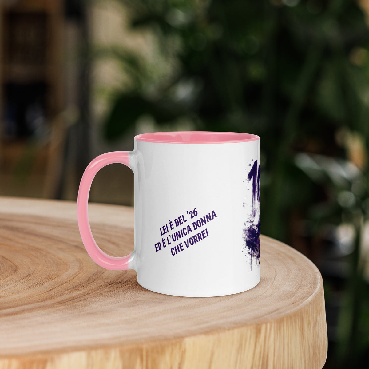 Tazza GALESPORT con interno rosa 11 oz – vista lato sinistro