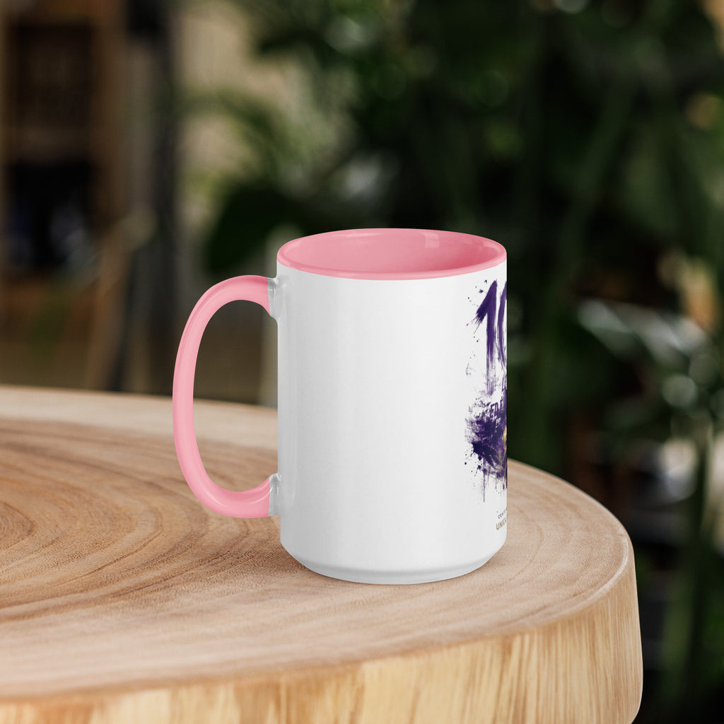 Tazza GALESPORT con interno rosa 15 oz – vista lato sinistro
