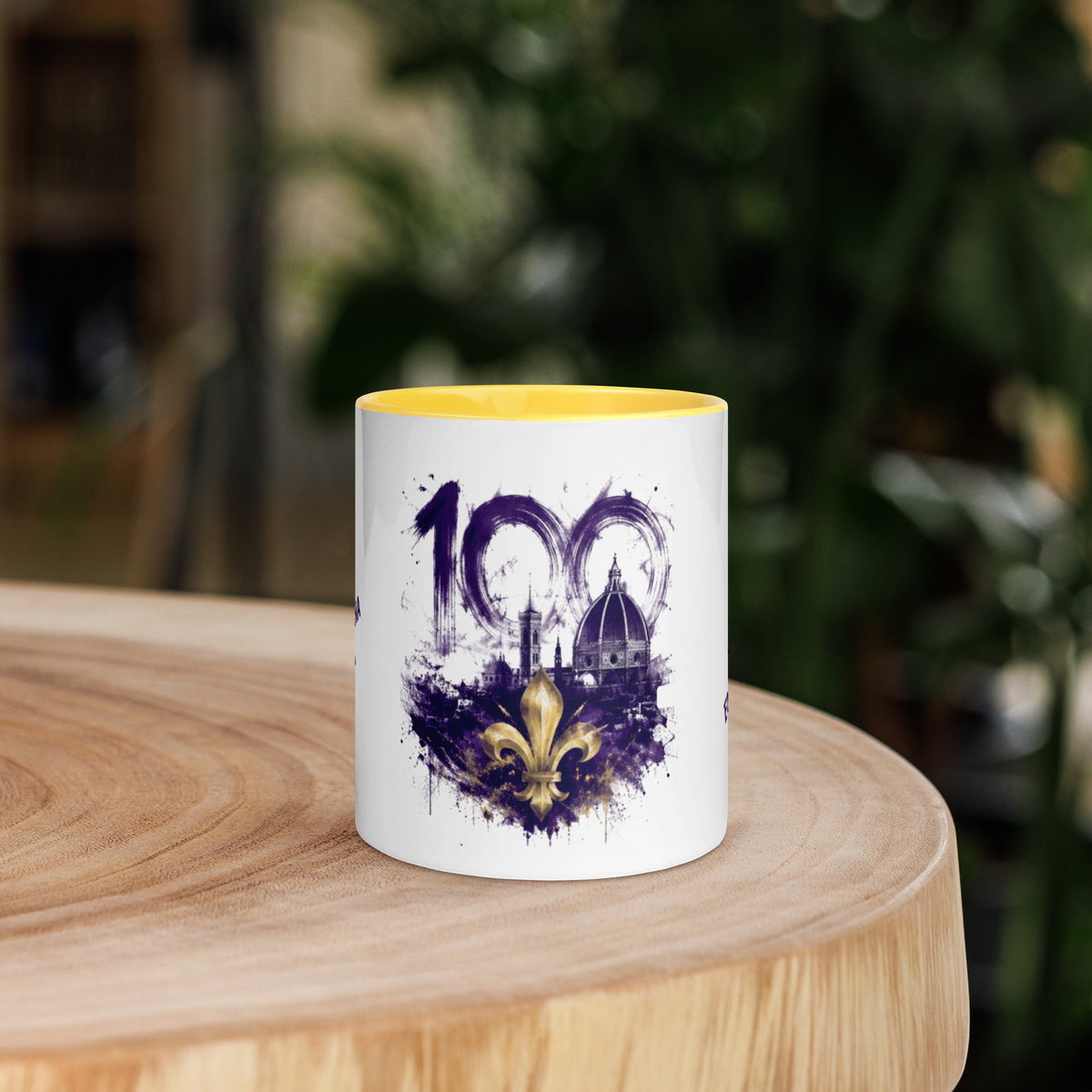 Tazza GALESPORT con interno giallo 11 oz – vista frontale