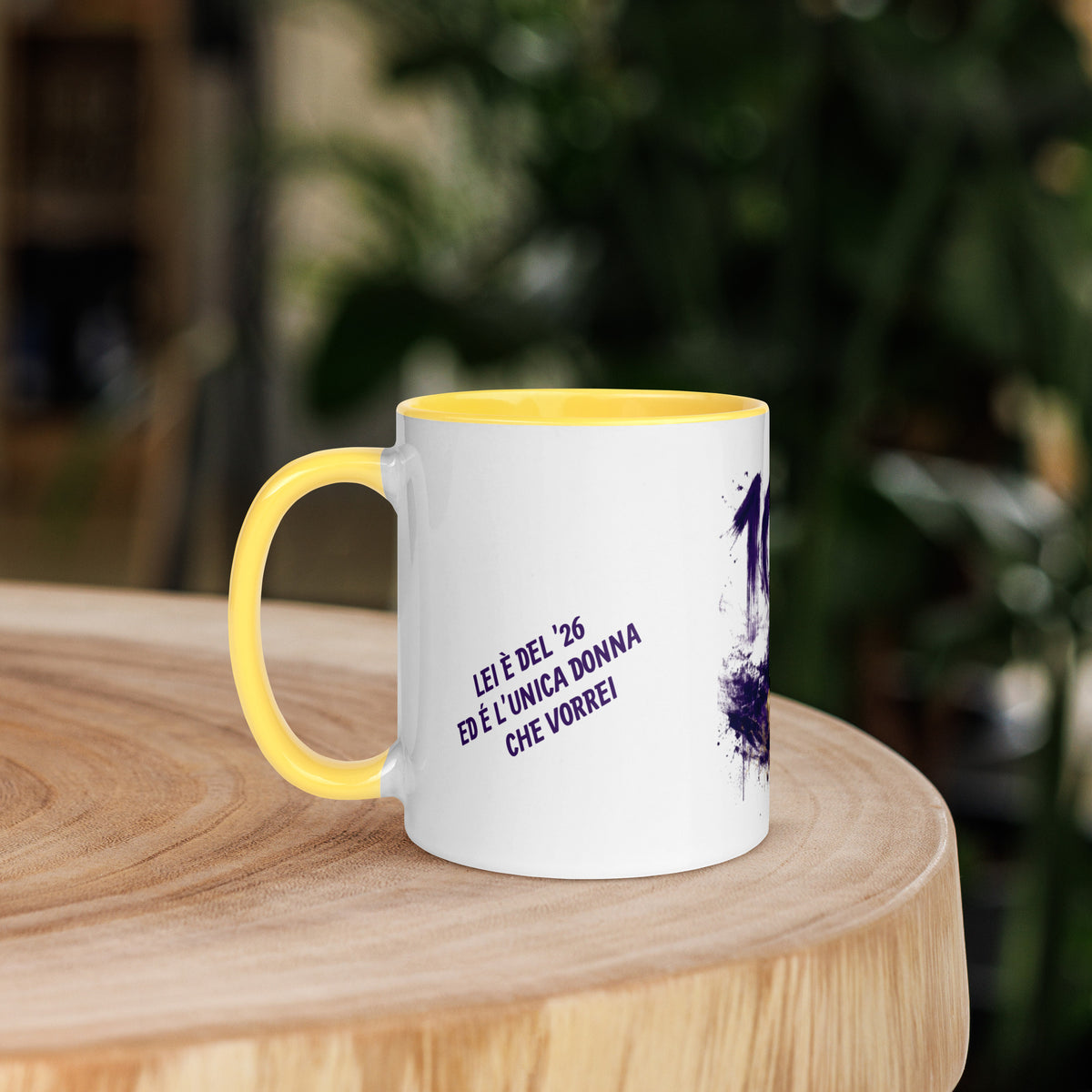 Tazza GALESPORT con interno giallo 11 oz – vista lato sinistro